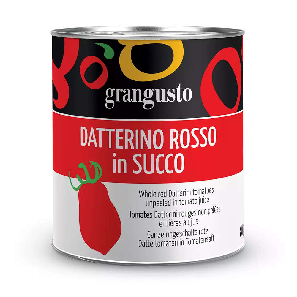 Grangusto Datterino Rosso in Succo 800g - Collo da 6pz