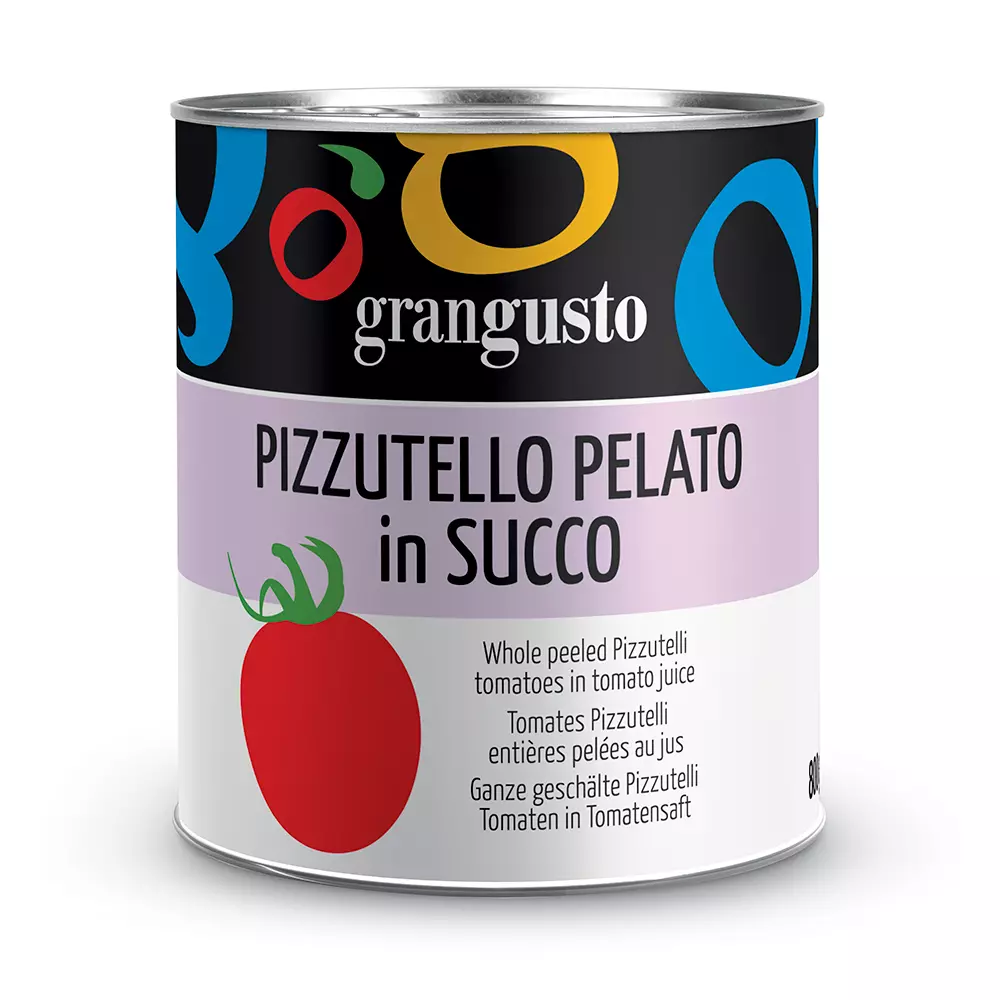 Grangusto Pizzutello Pelato in Succo 800g - Collo da 6pz
