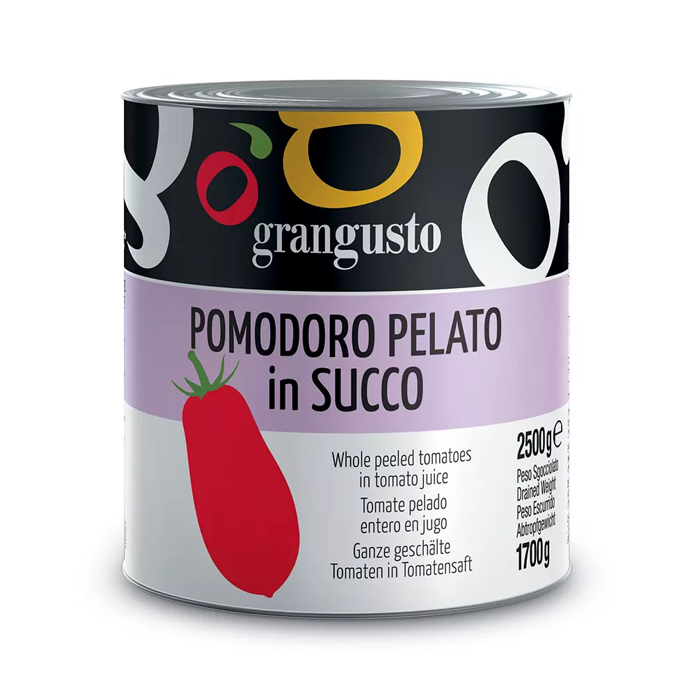 Grangusto Pomodoro Pelato in Succo 2.5Kg - Collo da 6pz