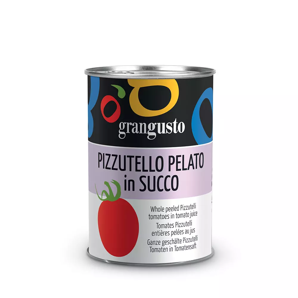Grangusto Pizzutello Pelato in succo 400g - Collo da 12pz