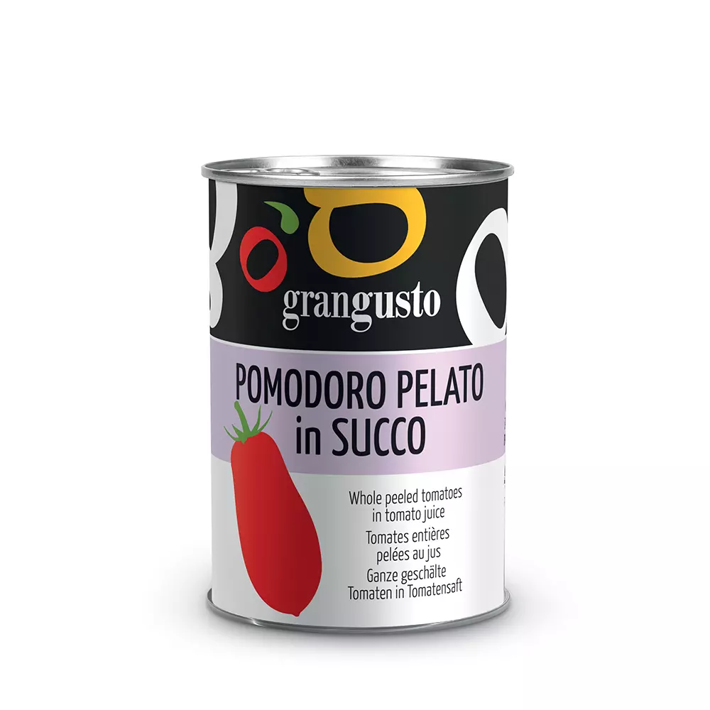 Grangusto Pomodoro Pelato in succo 400g - Collo da 12pz